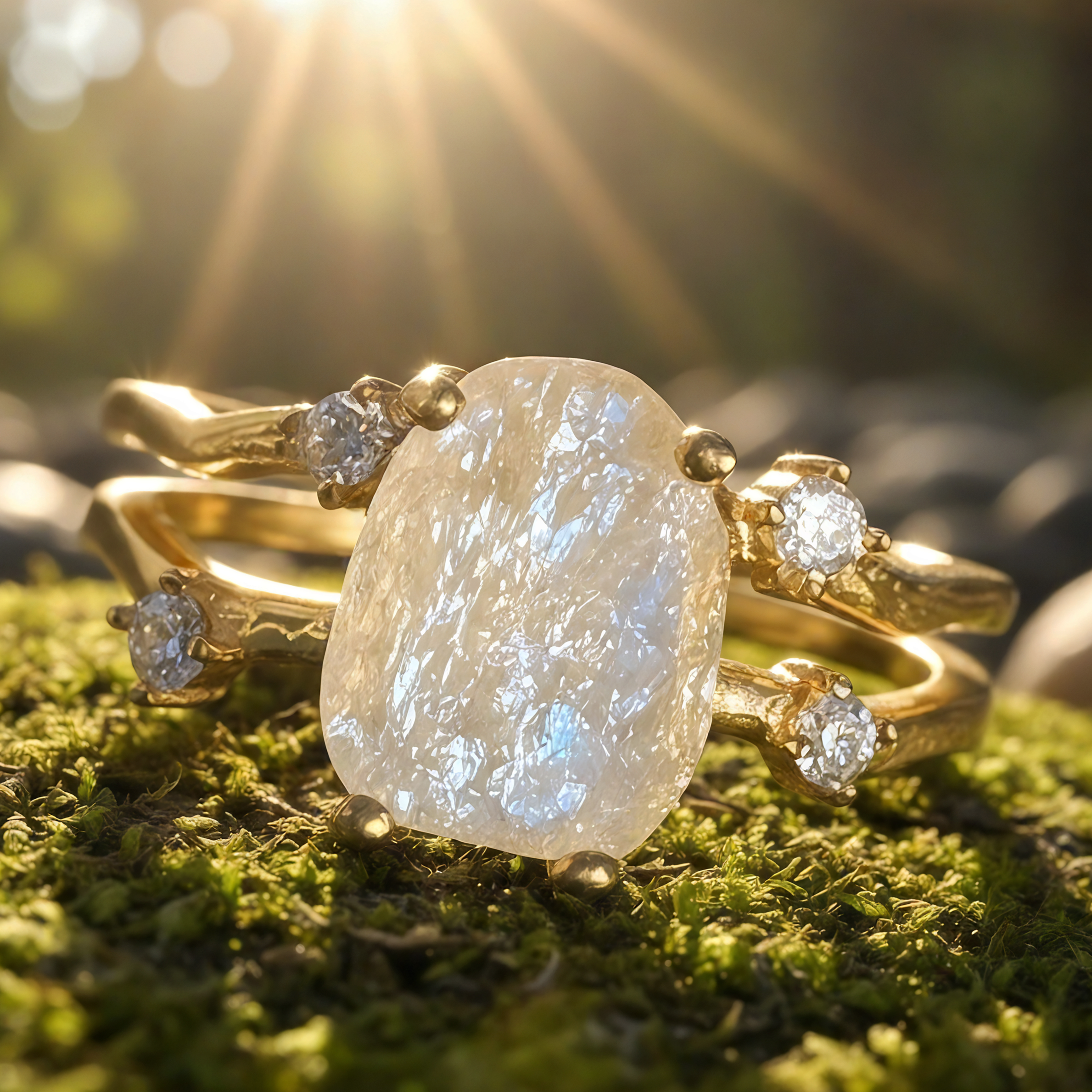 Moonstone & Gold Ring