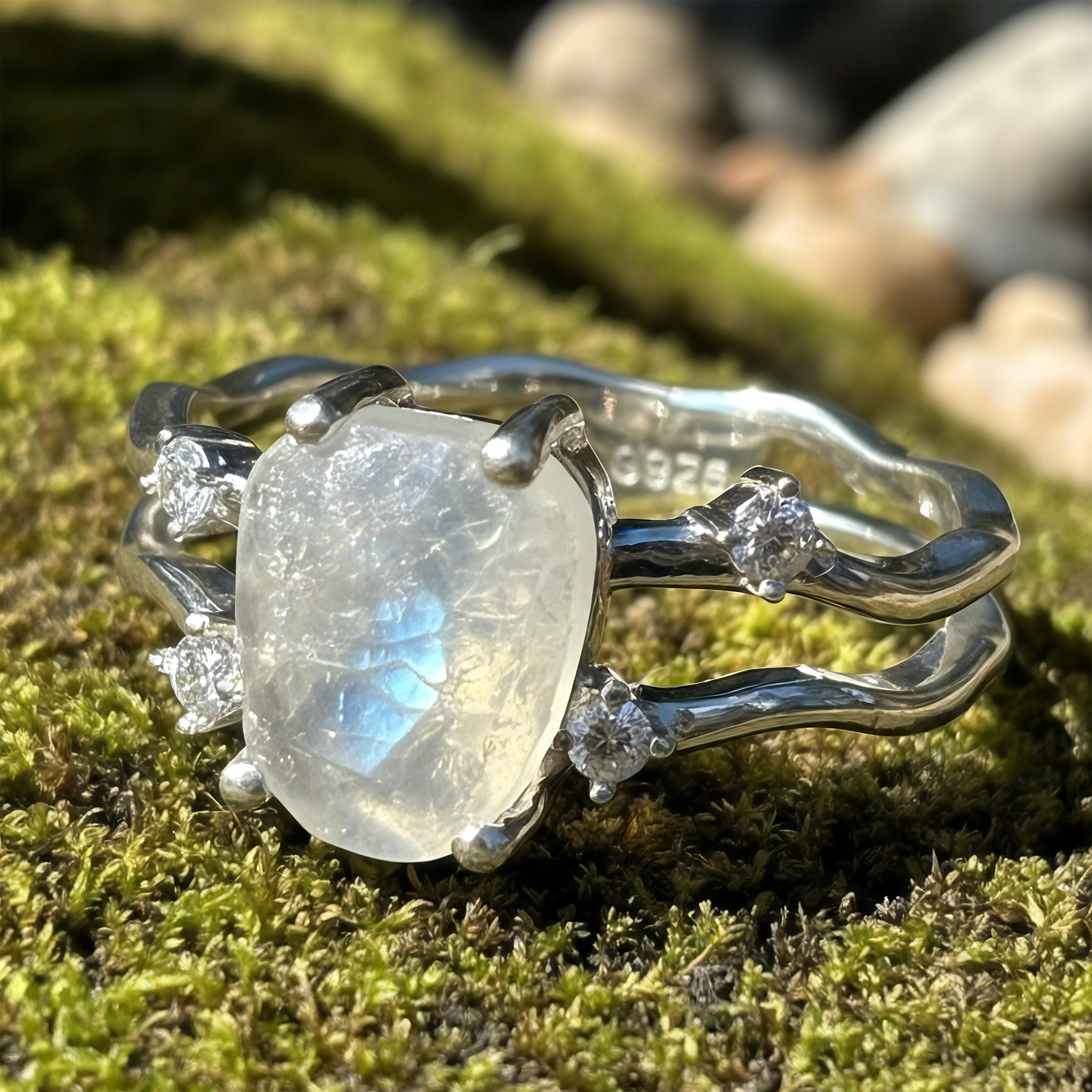 Moonstone & Silver Ring