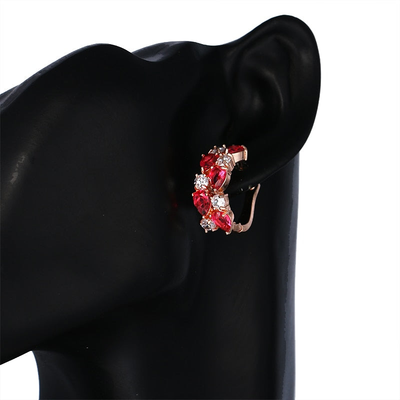 Cubic Zirconia Latch Back Earrings