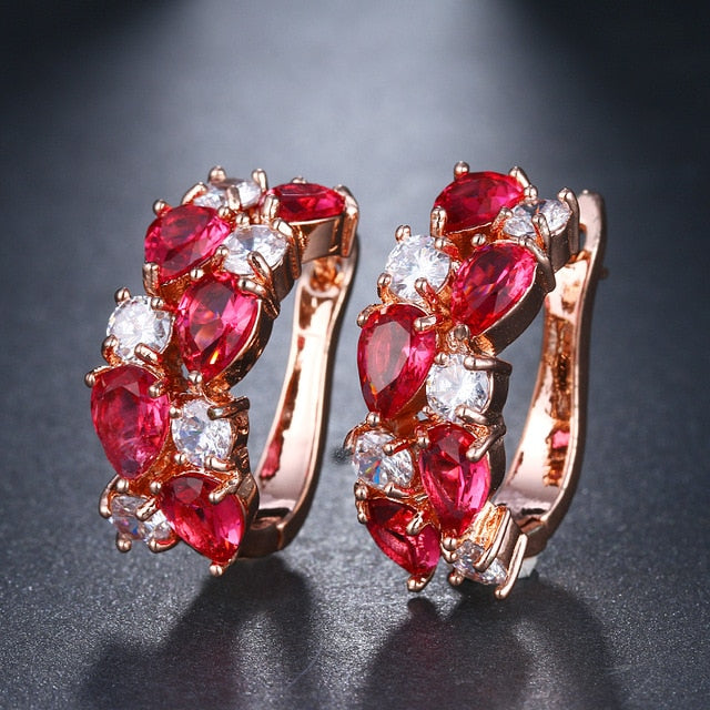 Cubic Zirconia Latch Back Earrings