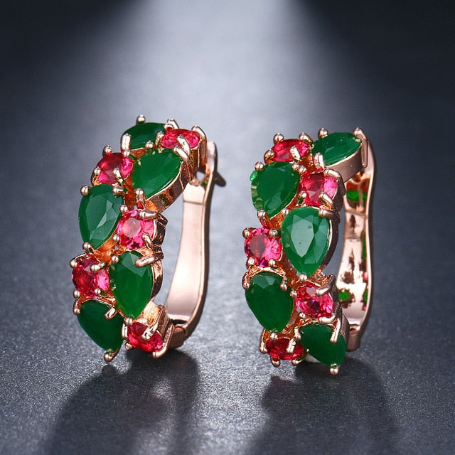 Cubic Zirconia Latch Back Earrings