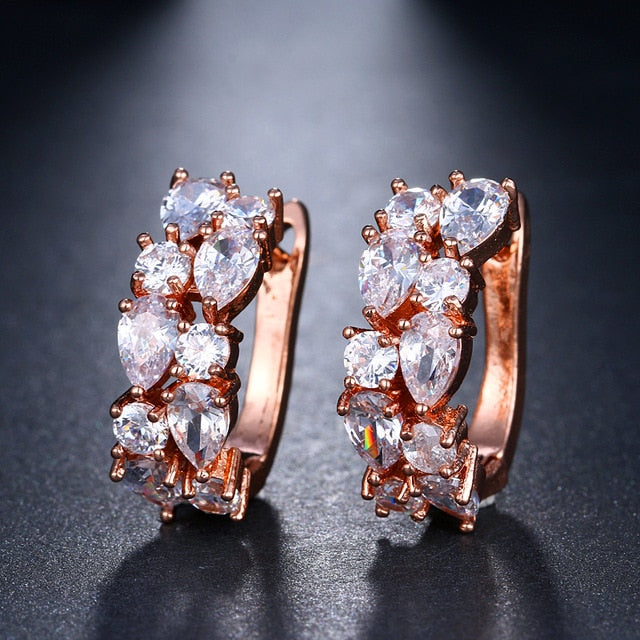 Cubic Zirconia Latch Back Earrings