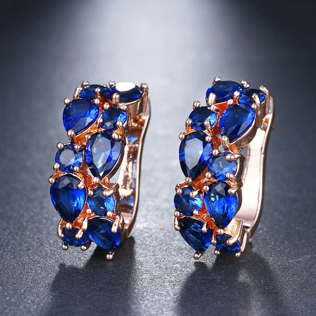 Cubic Zirconia Latch Back Earrings