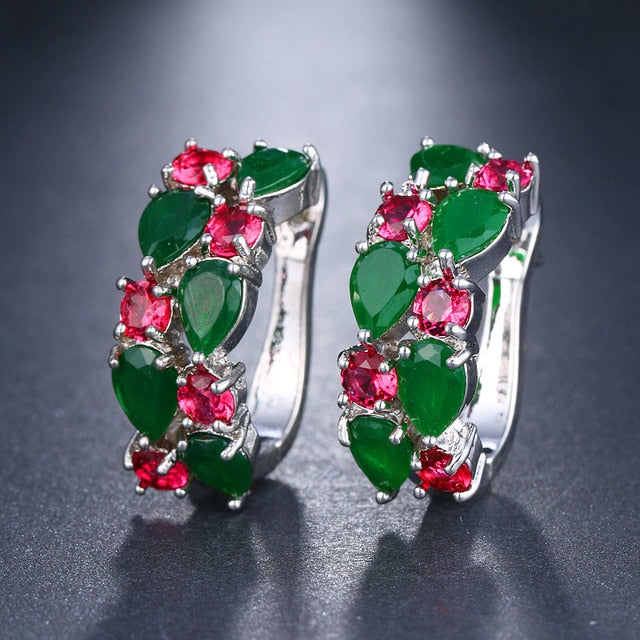 Cubic Zirconia Latch Back Earrings