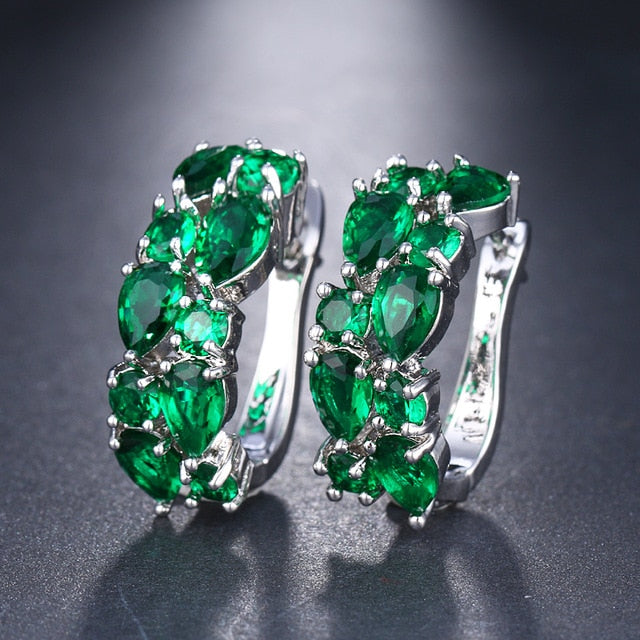 Cubic Zirconia Latch Back Earrings