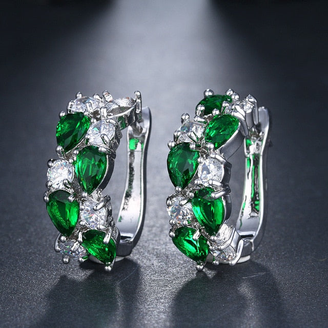 Cubic Zirconia Latch Back Earrings