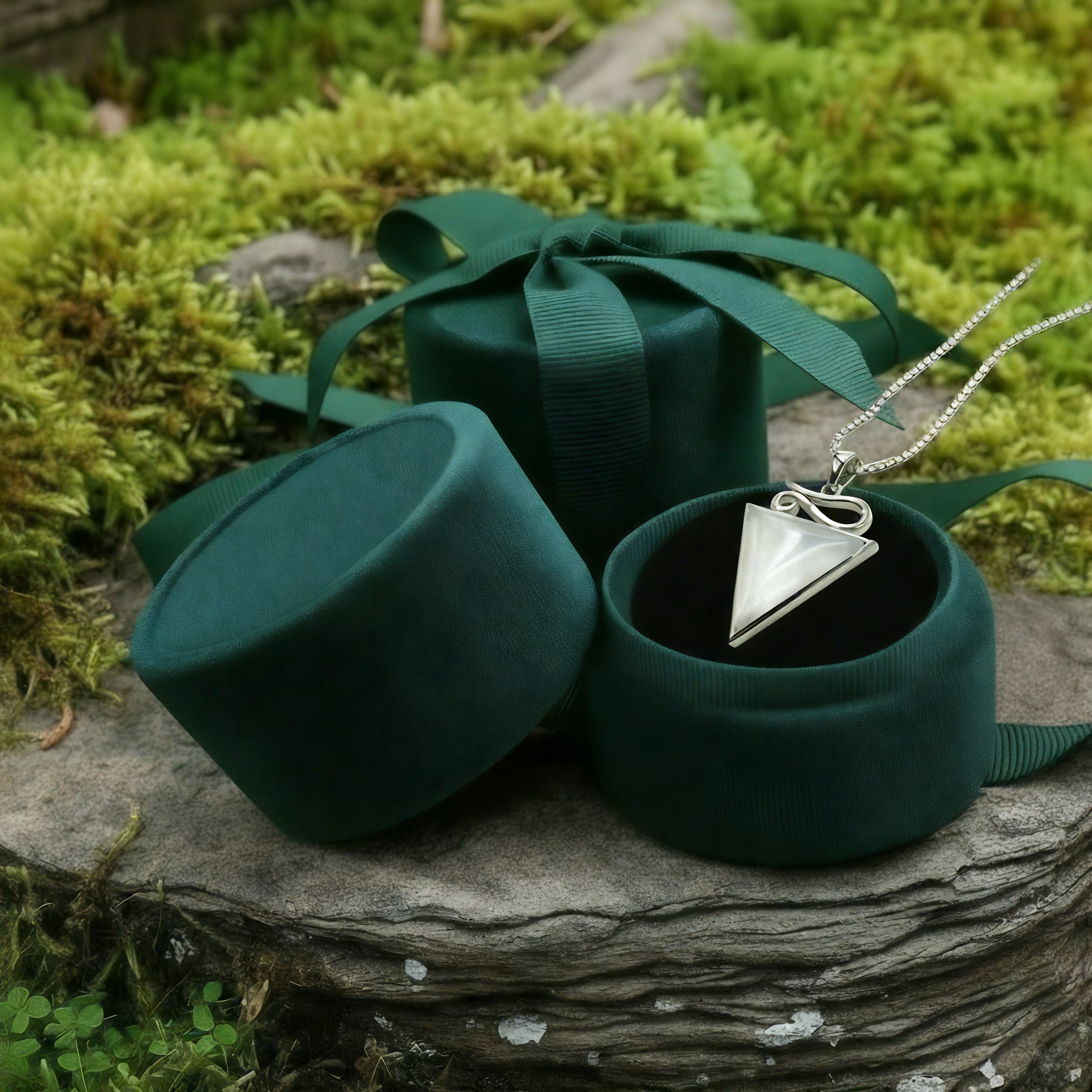 Moonstone & Silver Trinity Necklace
