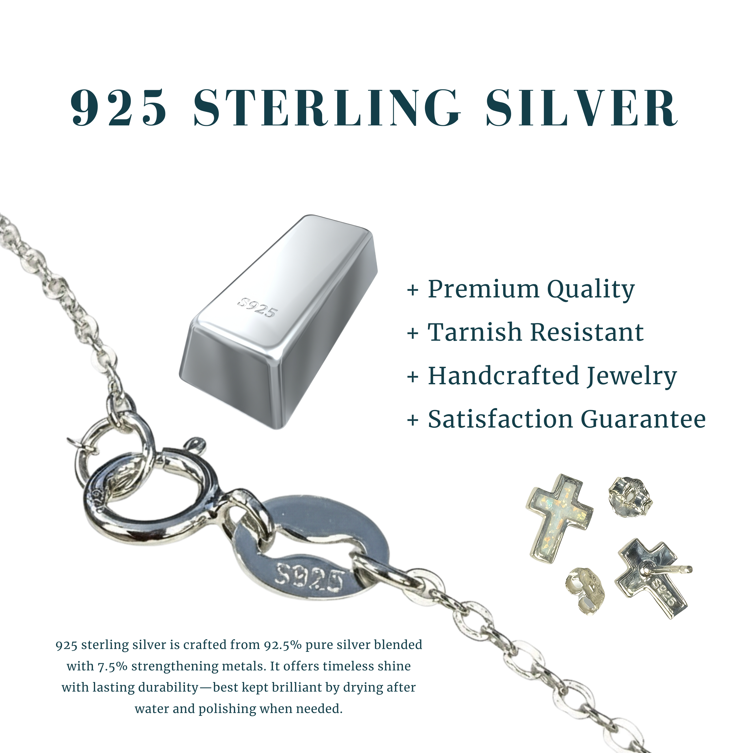 Opal & Silver Faith Earrings