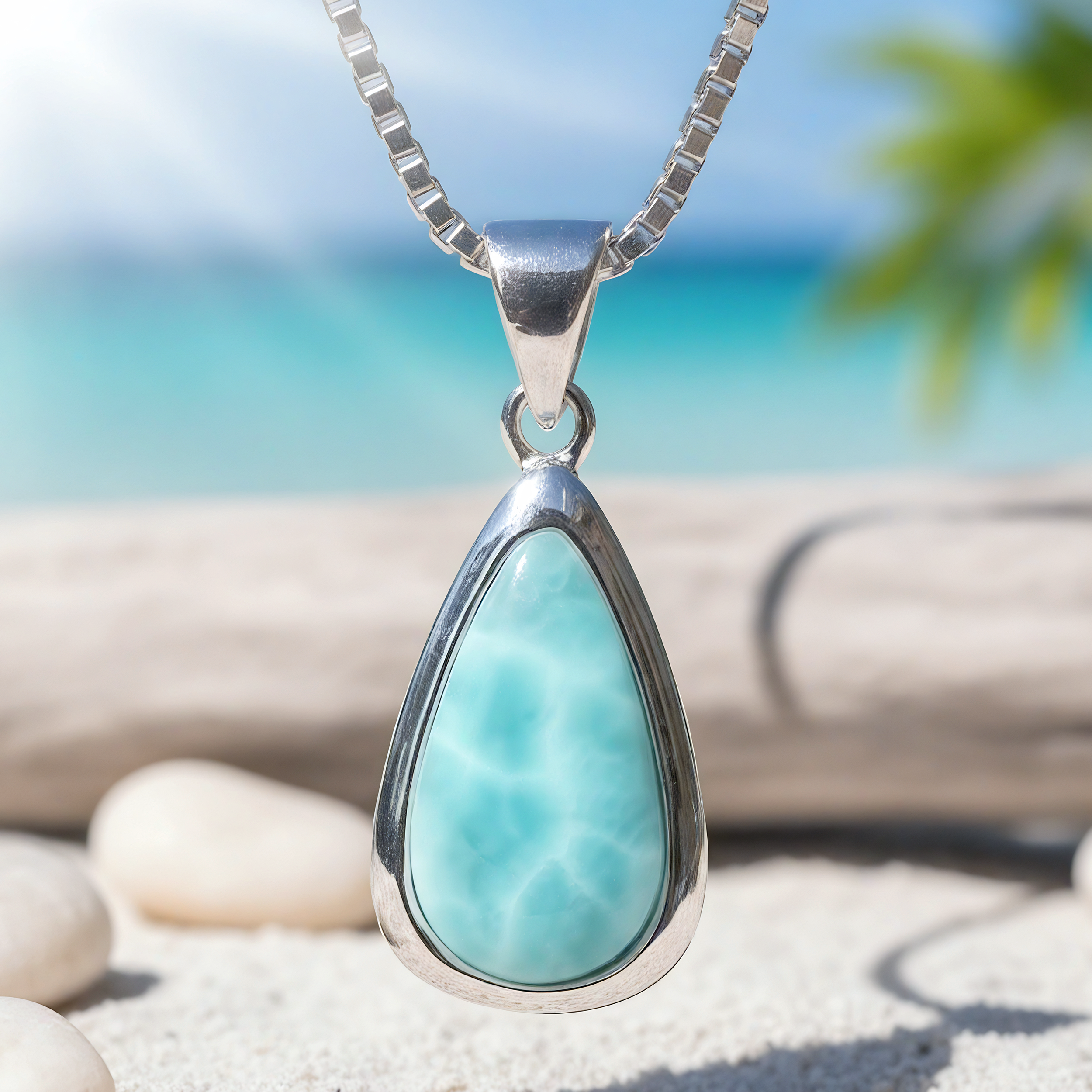 Larimar Teardrop Pendant