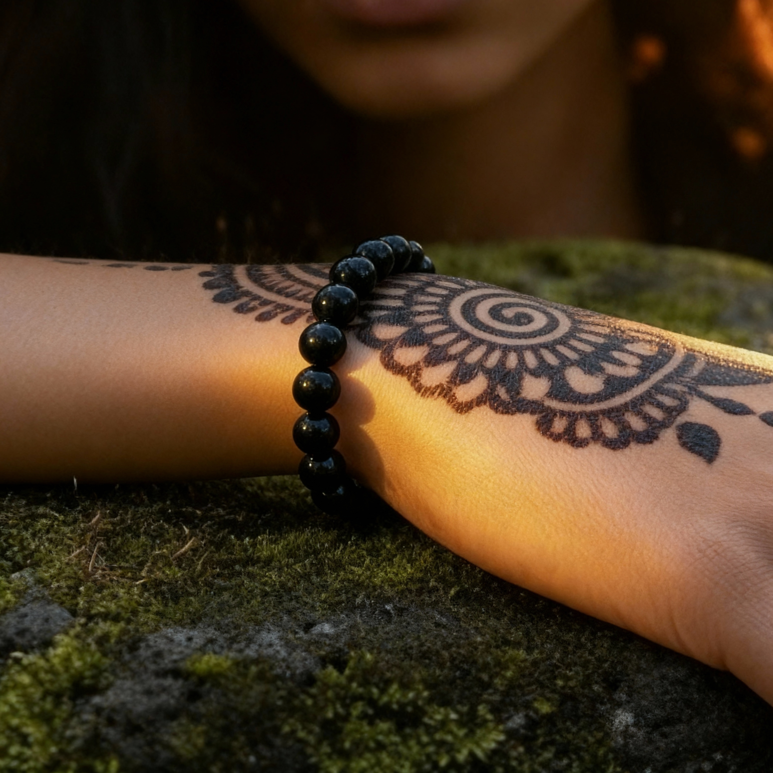 Black Obsidian Mala Bracelet