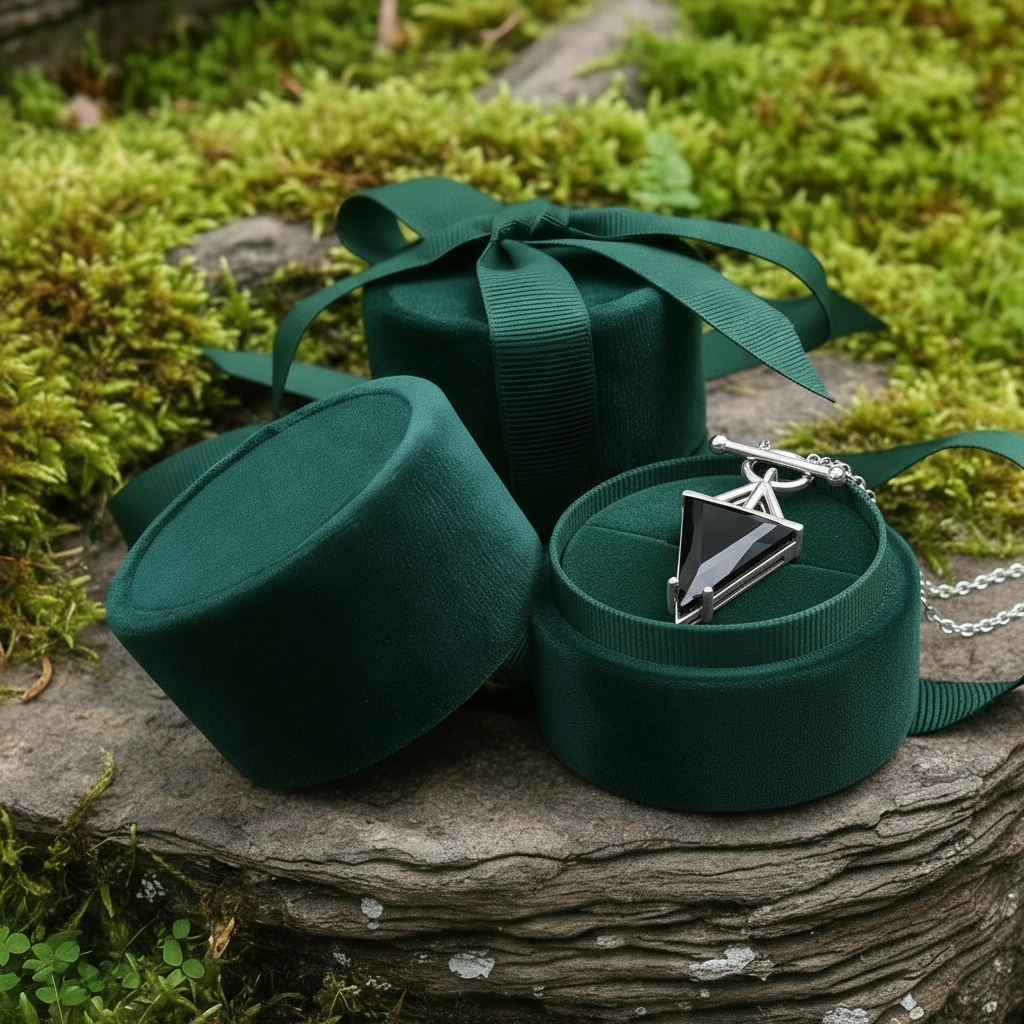 Black Onyx & Silver Guardian Necklace