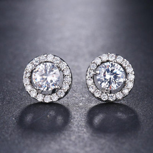 Cubic Zirconia 4 Prong Setting Earrings