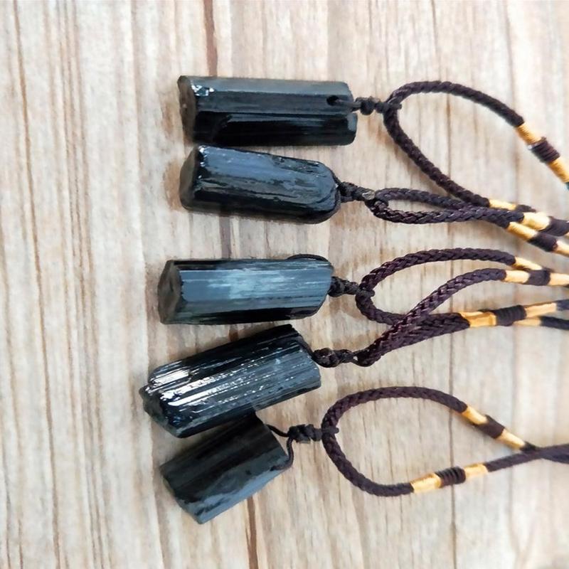 Black Tourmaline Stone Necklace