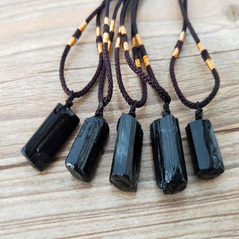 Black Tourmaline Stone Necklace