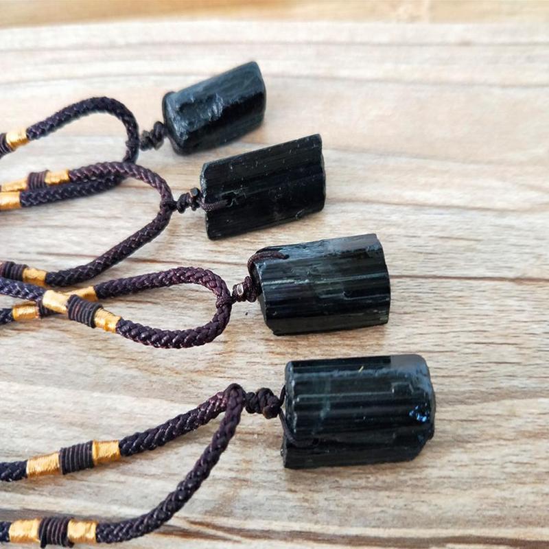 Black Tourmaline Stone Necklace