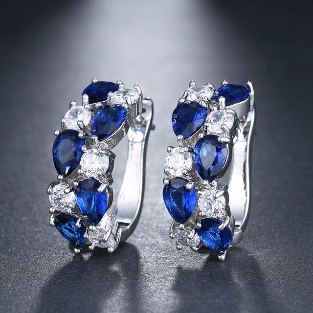 Cubic Zirconia Latch Back Earrings