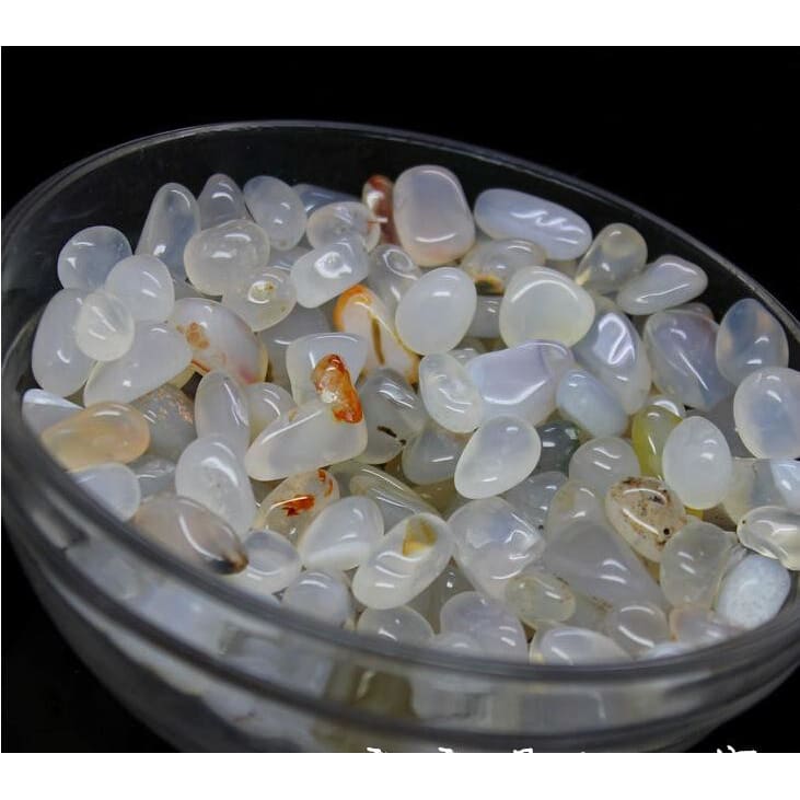 White Agate Tumbled Stones (100 Grams) (10-30 Stones)